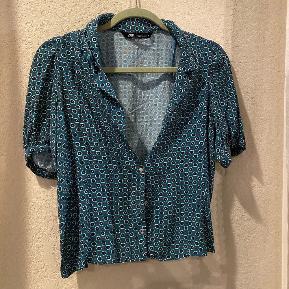Zara short sleeved blouse
